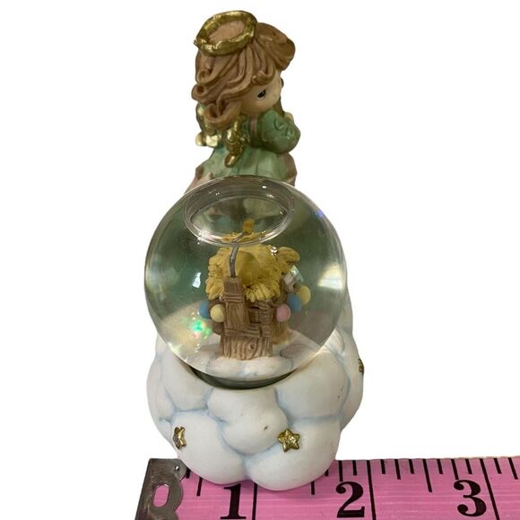 Vintage Precious Moments by Enesco 1999 Angel Playing Harp Water Globe - Picture 7 of 8